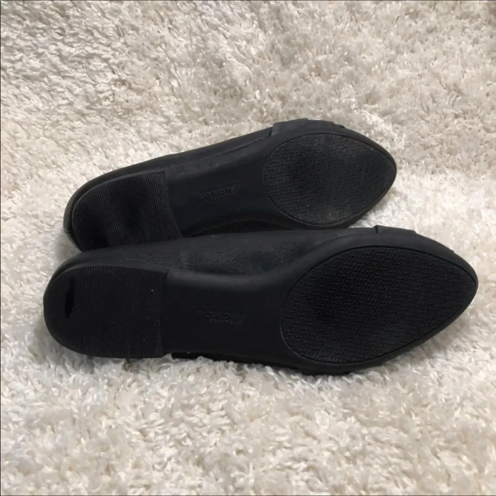 Sonoma‎ Shoes Women’s Size 10M Flats  Slip On Black Pointed Toe